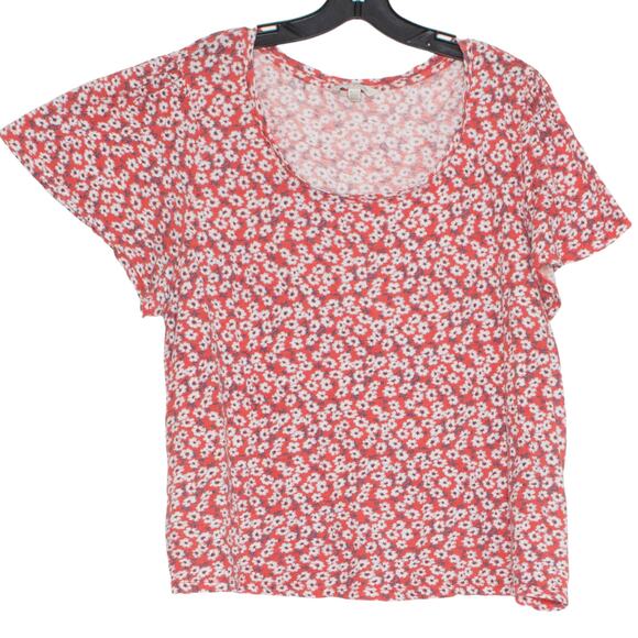 Lucky Brand Top Floral Cottage Prairie Romantic Boho Academia Retro Red Size XL - Picture 7 of 8